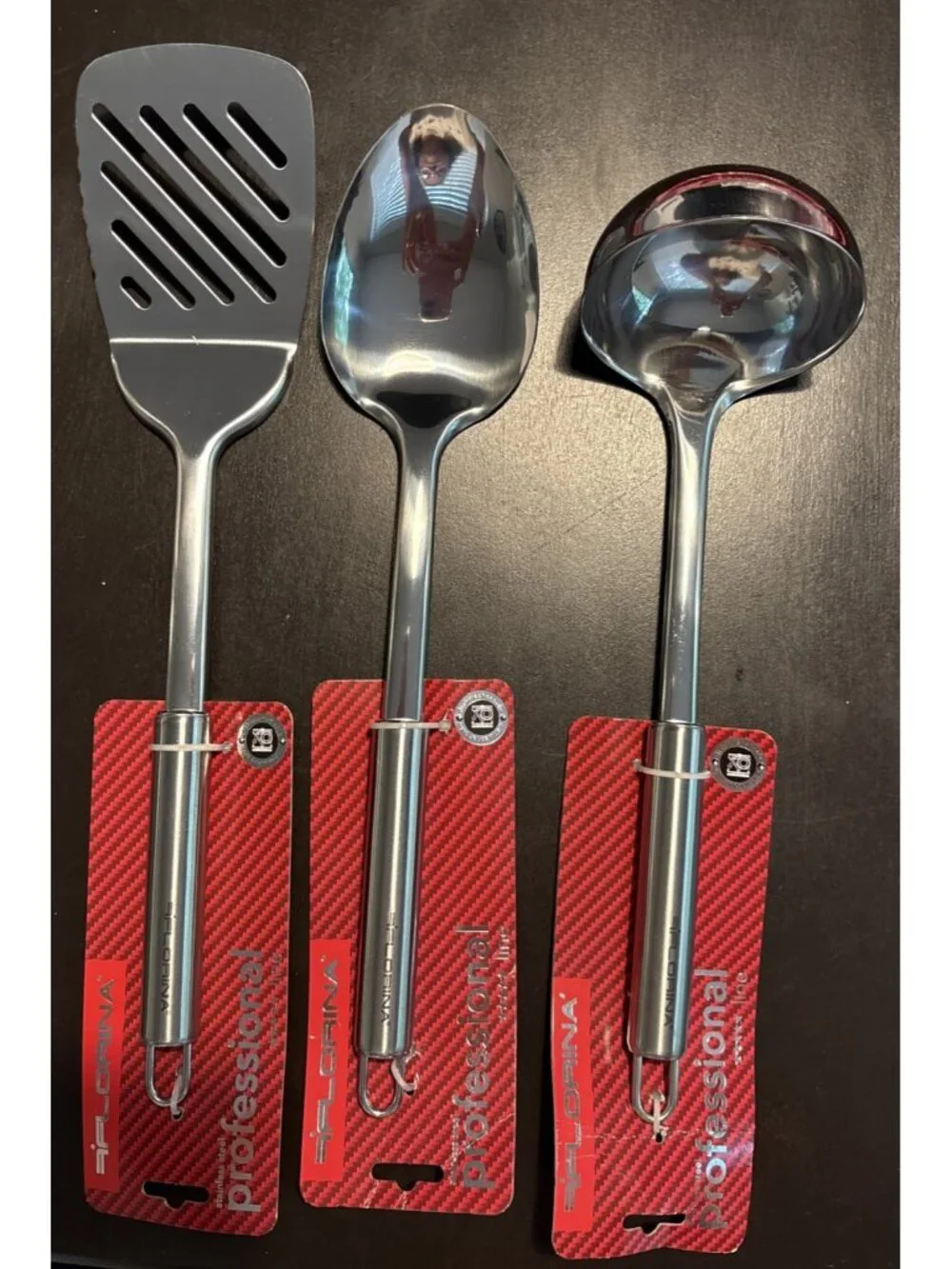 Olivier Daan Stainless Steel 3 Pcs Cooking Set Spatula Ladle Serving Spoon